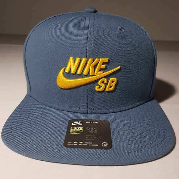 blue and yellow nike hat